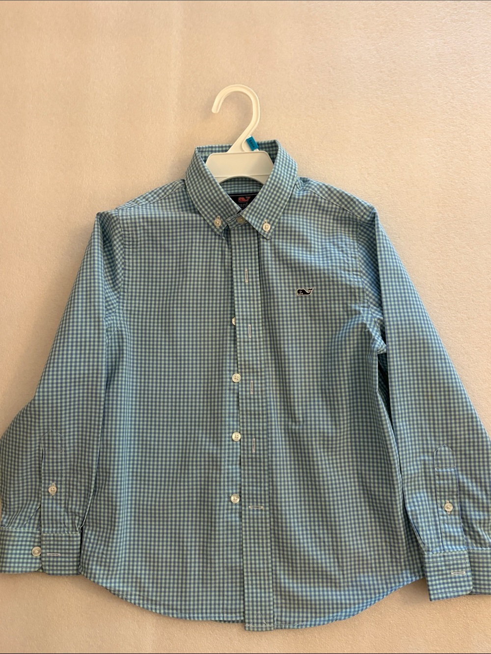 Vineyard Vines Light Blue Gingham Button-Down Shirt